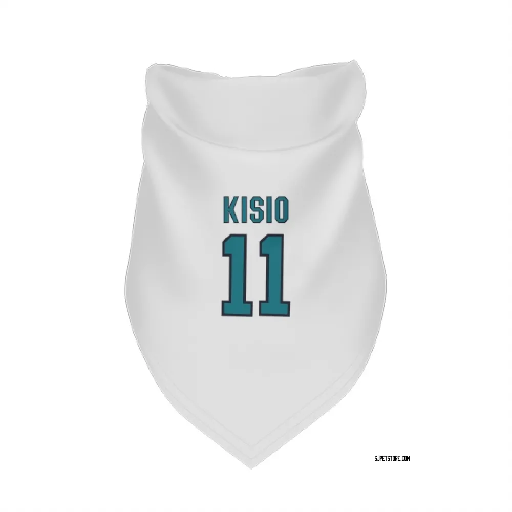 San Jose Sharks Kelly Kisio White Pet Bandana for Dog & Cat