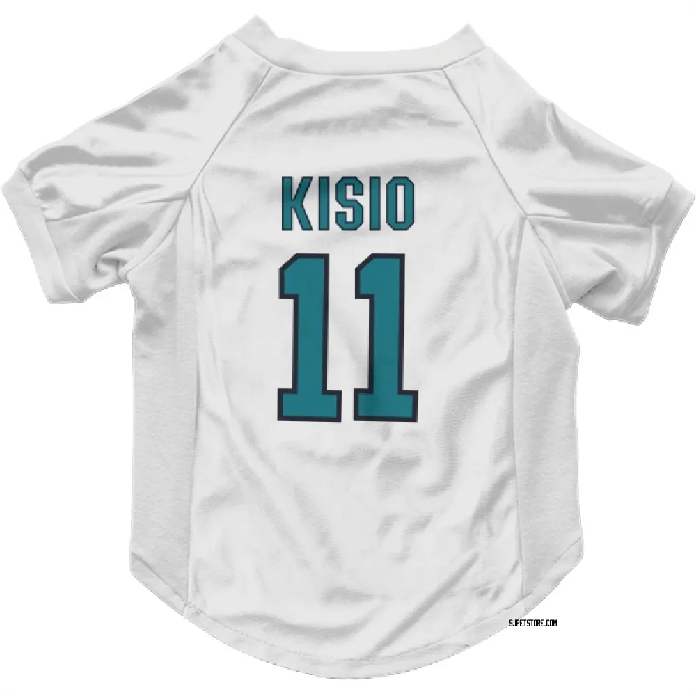 San Jose Sharks Kelly Kisio White Pet Jersey for Dog & Cat