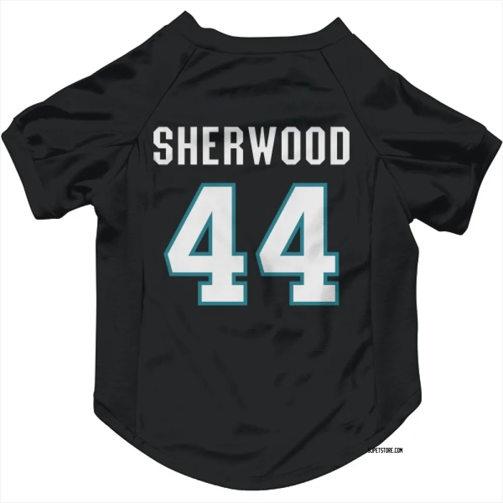 San Jose Sharks Kiefer Sherwood Black Pet Jersey for Dog & Cat