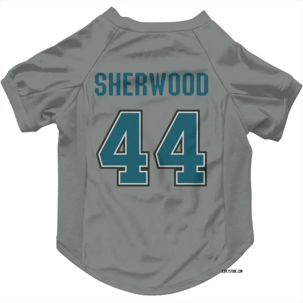 San Jose Sharks Kiefer Sherwood Gray Pet Jersey for Dog & Cat
