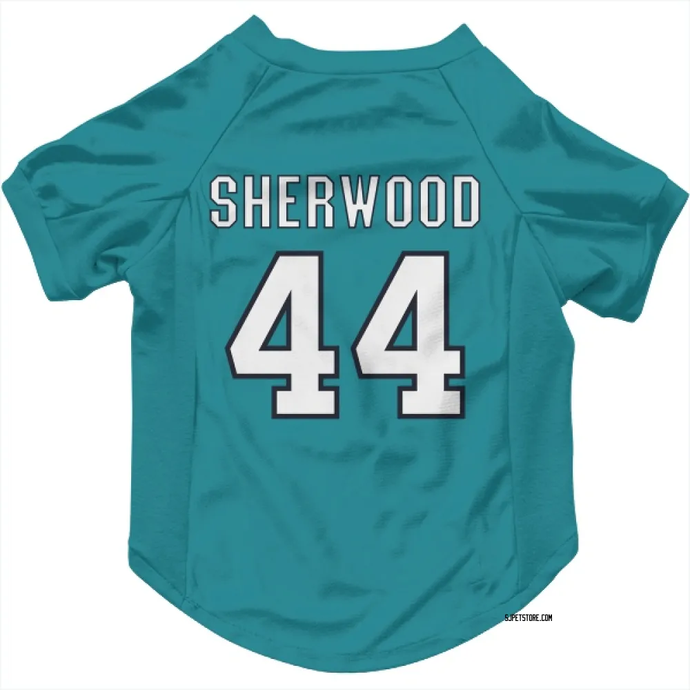 San Jose Sharks Kiefer Sherwood Teal Pet Jersey for Dog & Cat