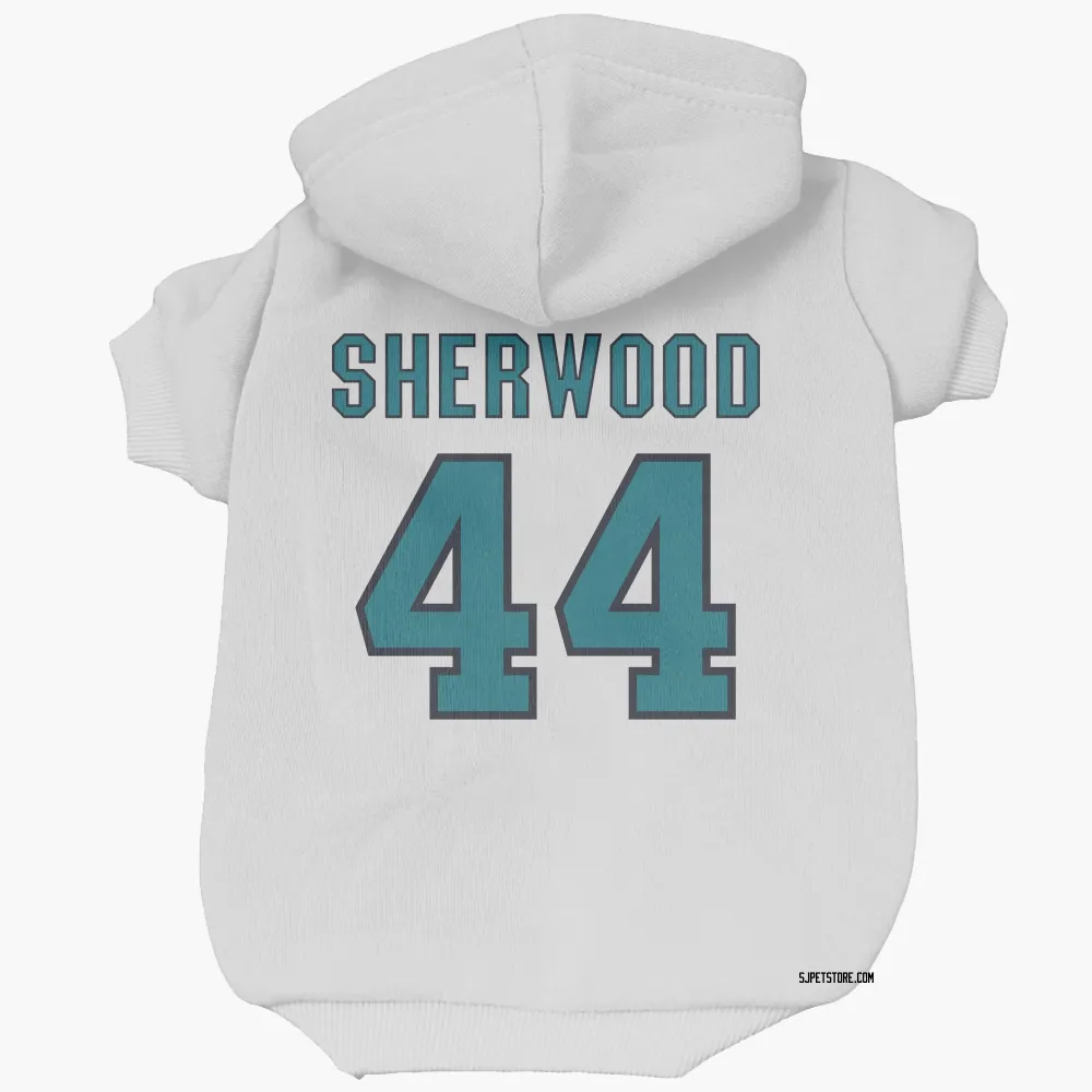 San Jose Sharks Kiefer Sherwood White Pet Hoodie for Dog & Cat