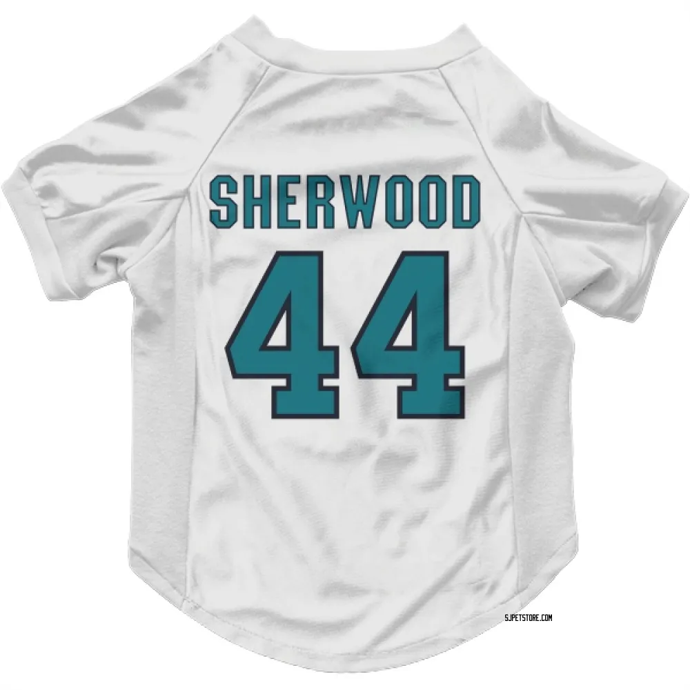 San Jose Sharks Kiefer Sherwood White Pet Jersey for Dog & Cat