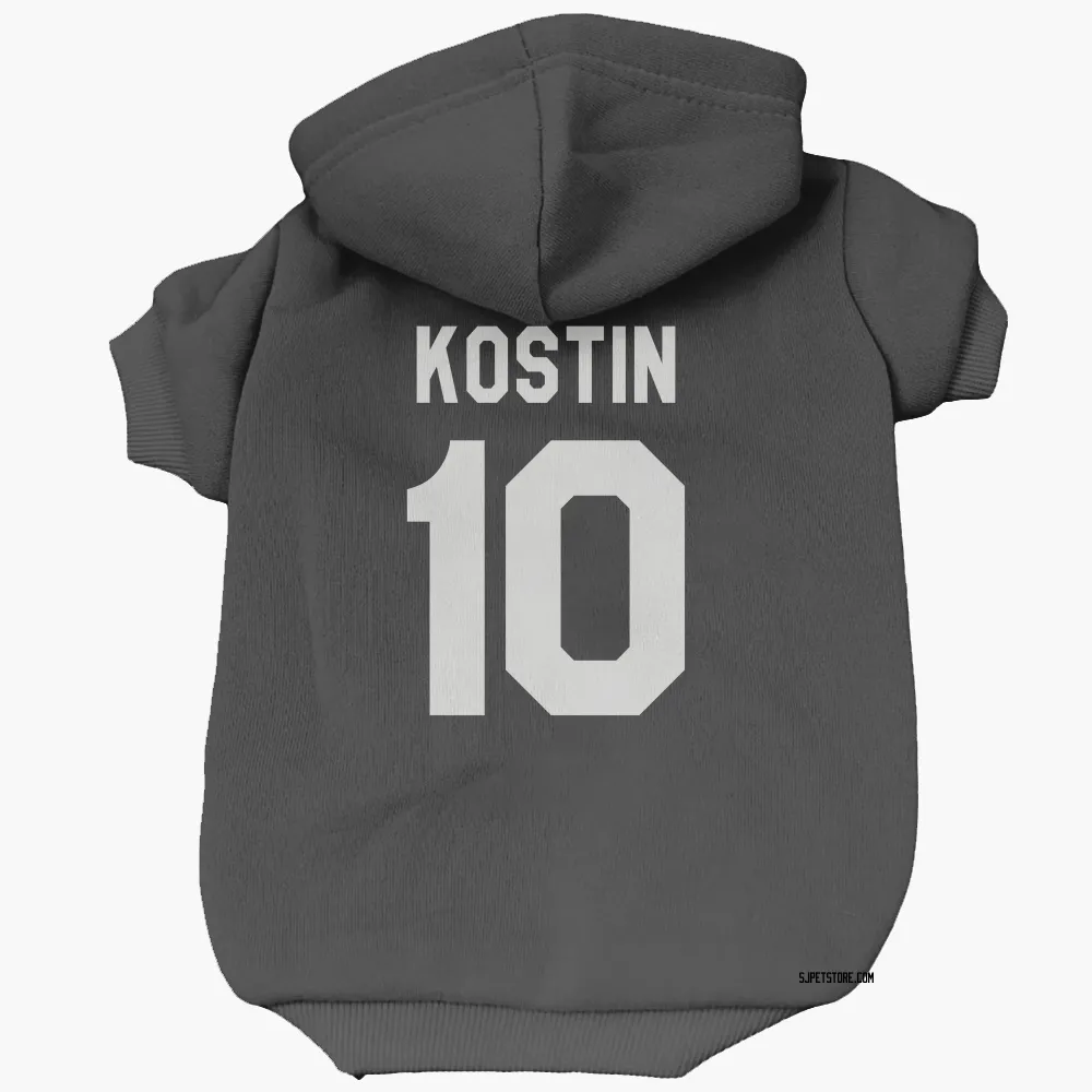 San Jose Sharks Klim Kostin Black White Pet Hoodie for Dog & Cat