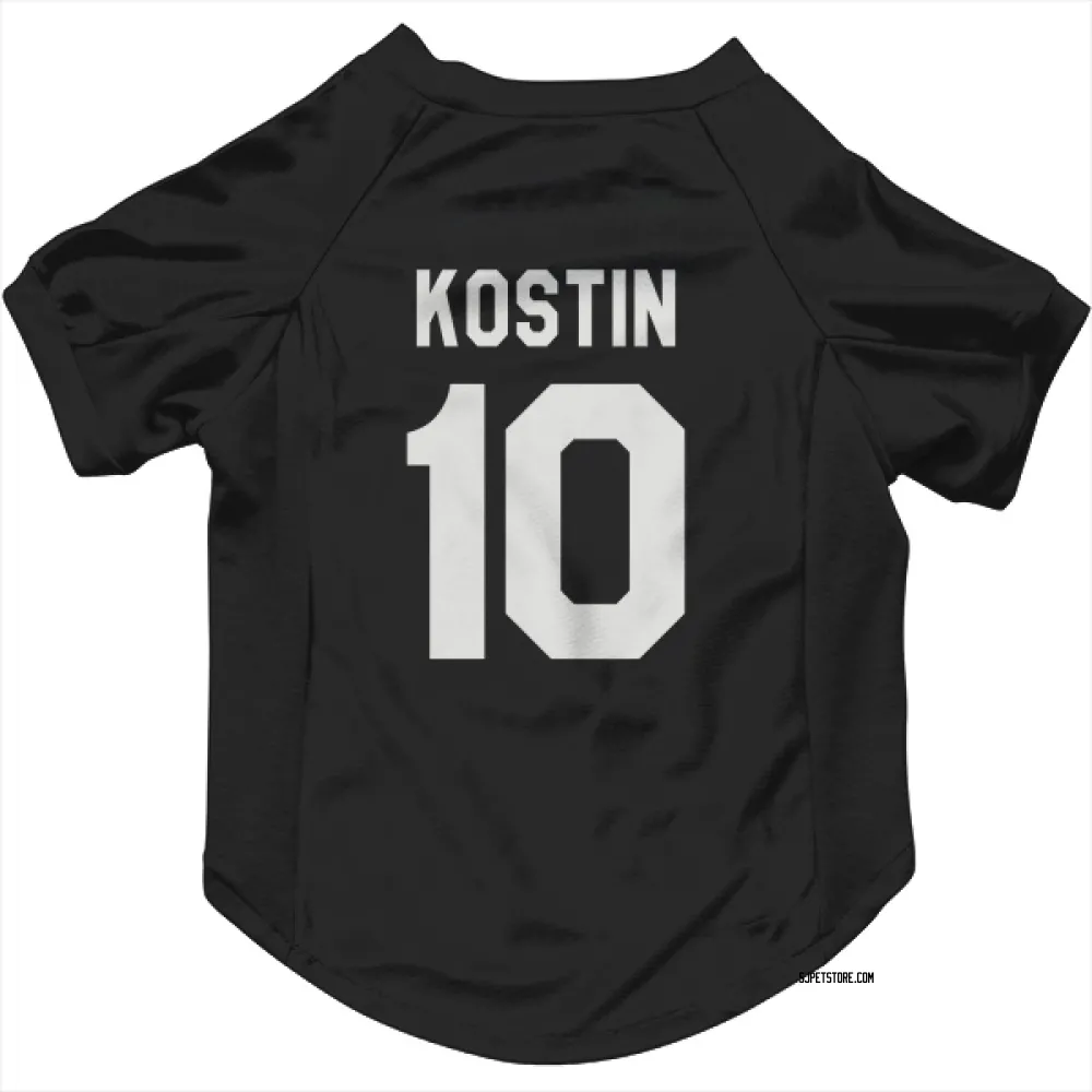 San Jose Sharks Klim Kostin Black White Pet Jersey for Dog & Cat