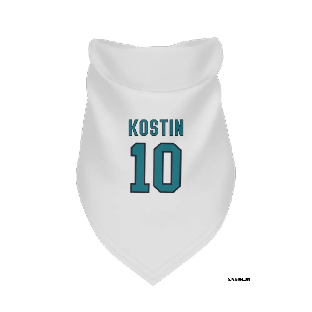 San Jose Sharks Klim Kostin White Pet Bandana for Dog & Cat