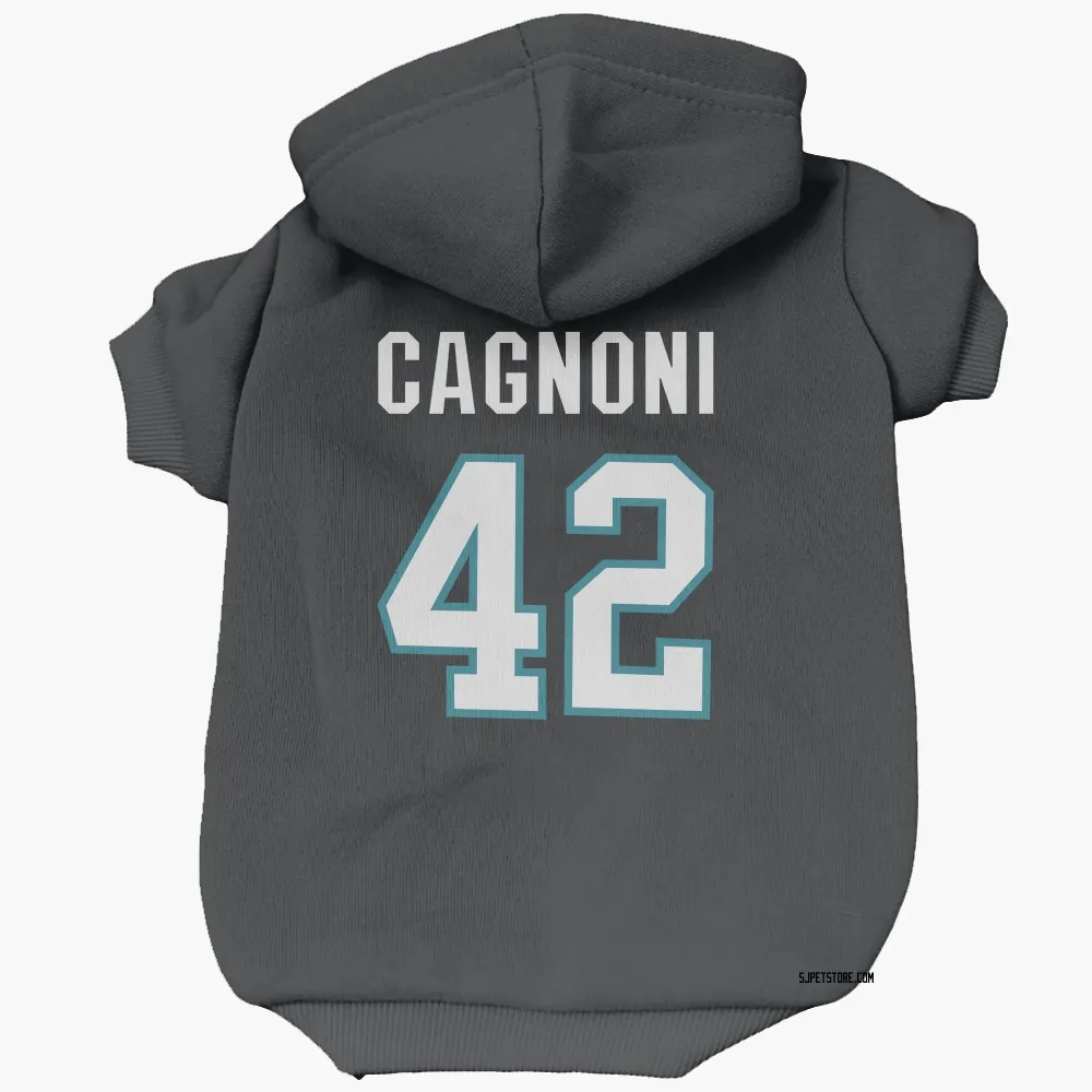 San Jose Sharks Luca Cagnoni Black Pet Hoodie for Dog & Cat
