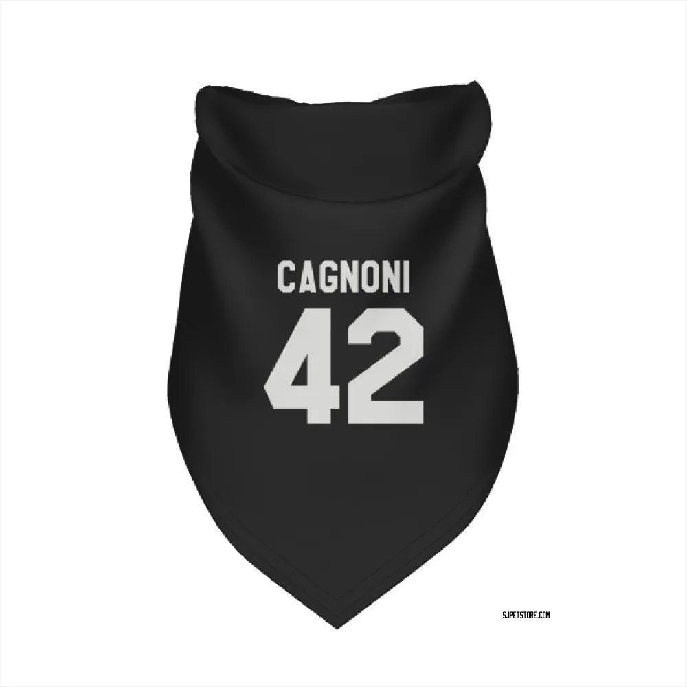 San Jose Sharks Luca Cagnoni Black White Pet Bandana for Dog & Cat