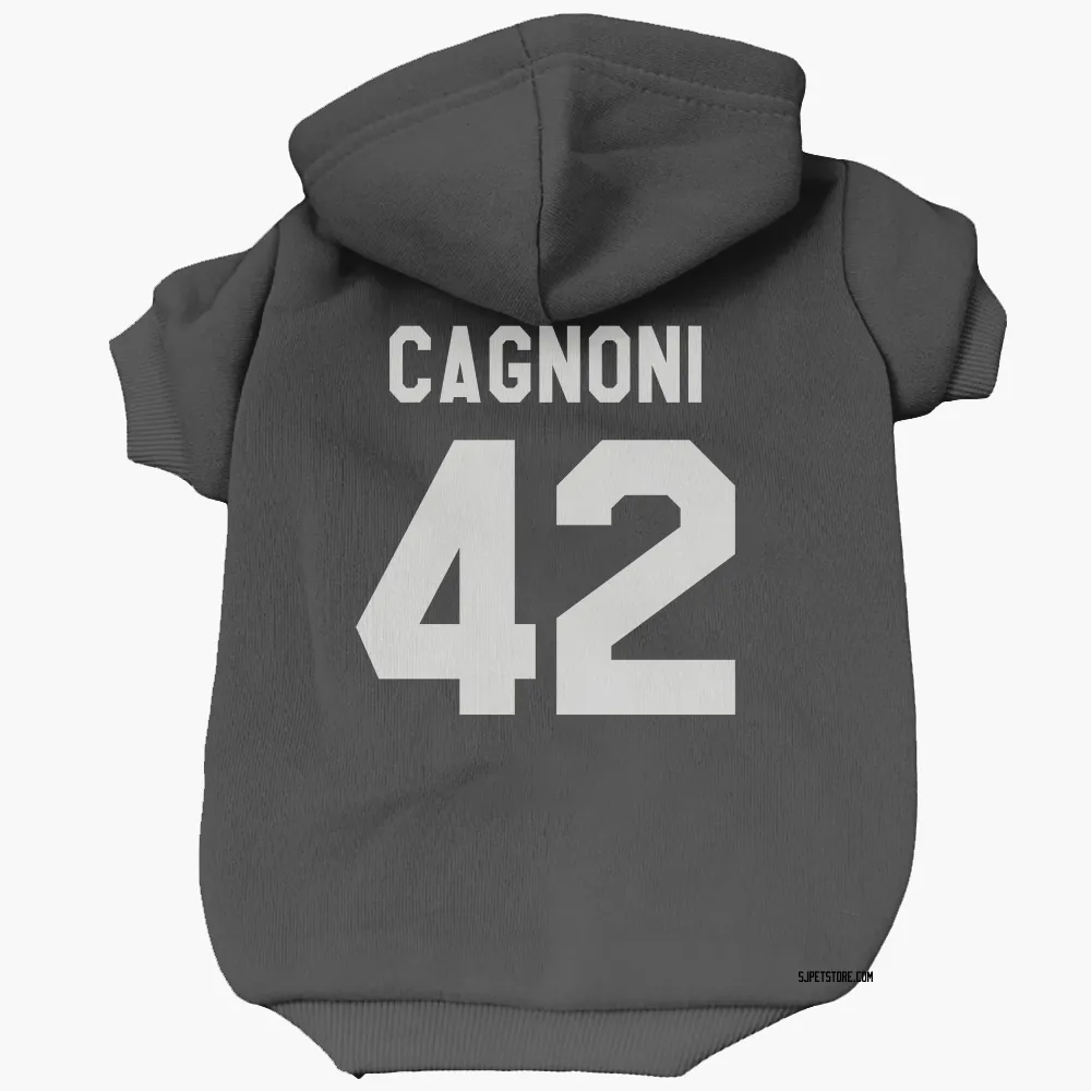 San Jose Sharks Luca Cagnoni Black White Pet Hoodie for Dog & Cat