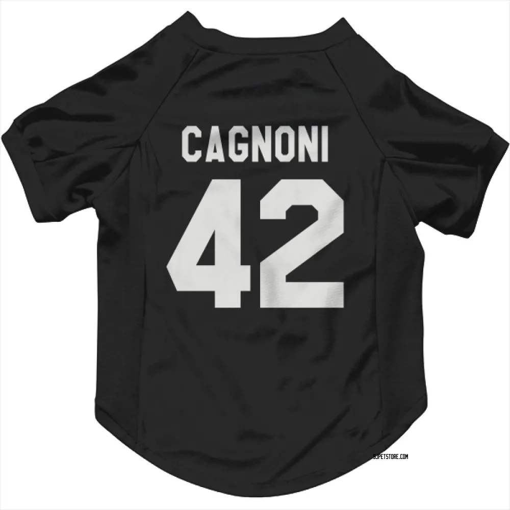 San Jose Sharks Luca Cagnoni Black White Pet Jersey for Dog & Cat