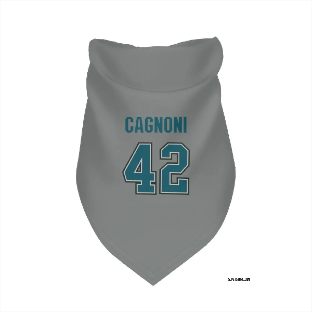 San Jose Sharks Luca Cagnoni Gray Pet Bandana for Dog & Cat