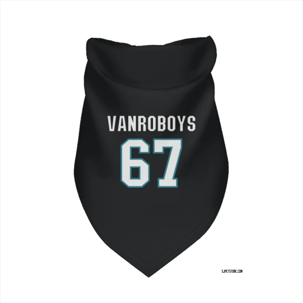 San Jose Sharks Lucas Vanroboys Black Pet Bandana for Dog & Cat