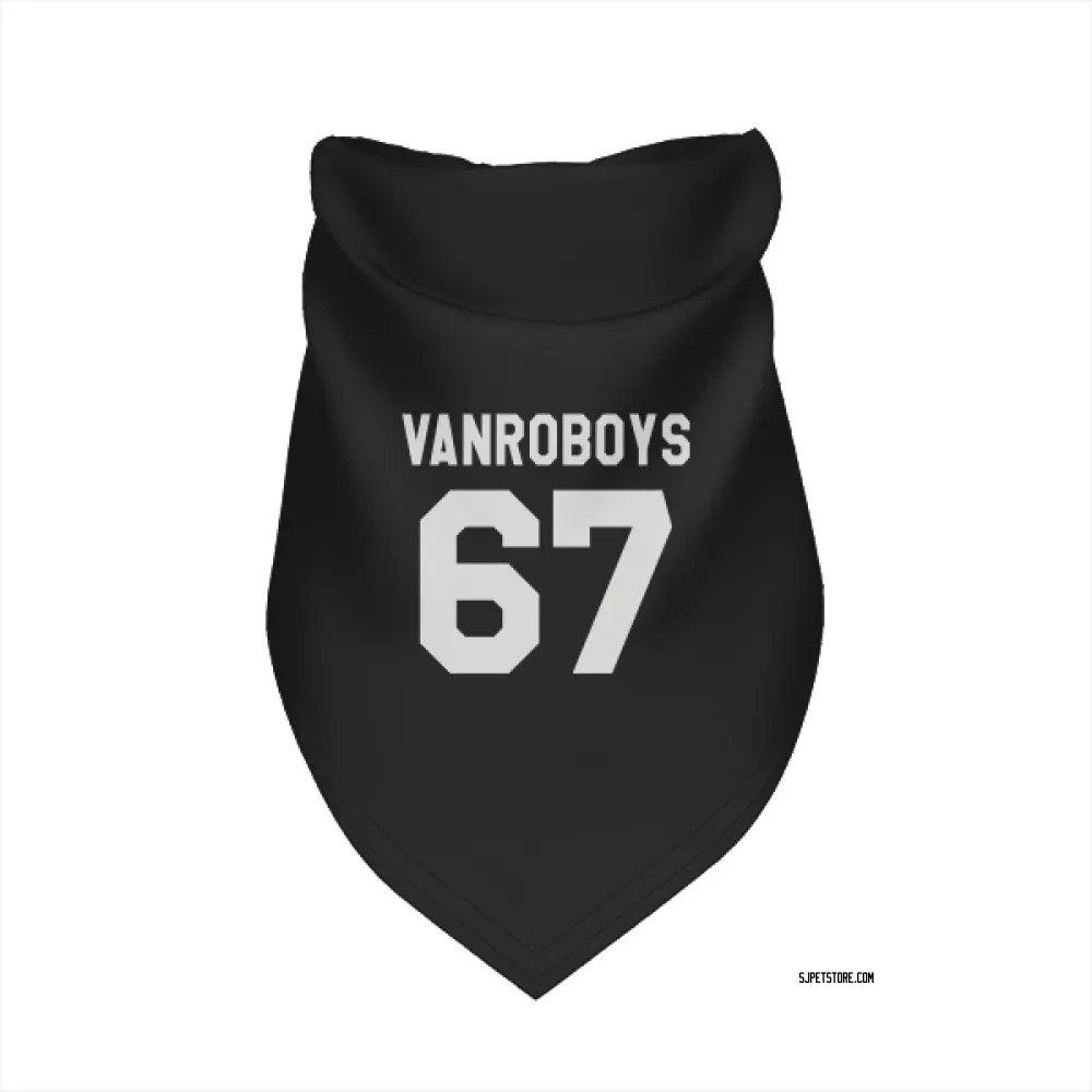 San Jose Sharks Lucas Vanroboys Black White Pet Bandana for Dog & Cat
