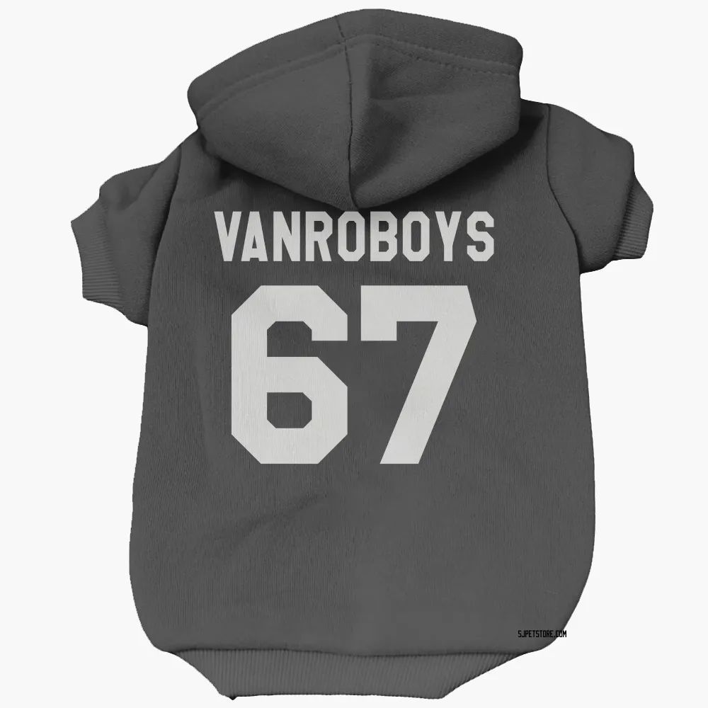San Jose Sharks Lucas Vanroboys Black White Pet Hoodie for Dog & Cat