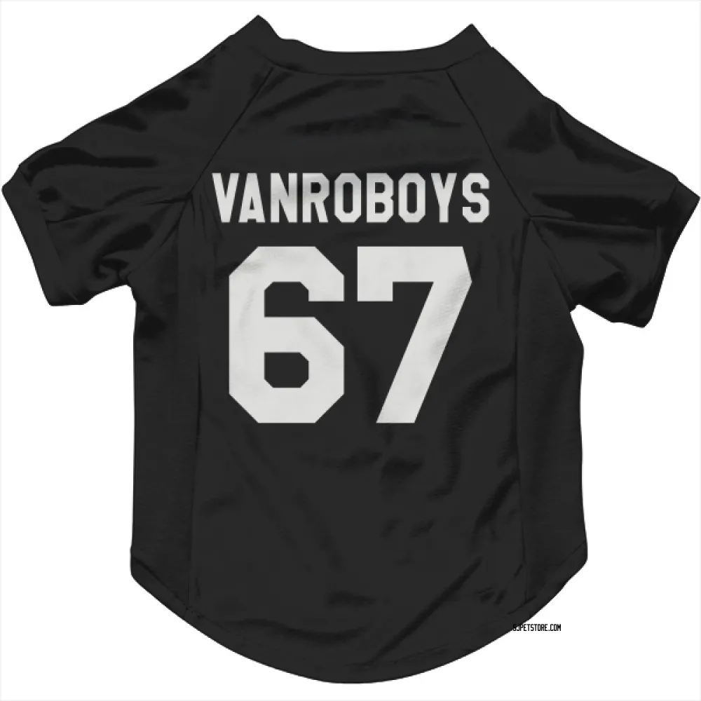 San Jose Sharks Lucas Vanroboys Black White Pet Jersey for Dog & Cat