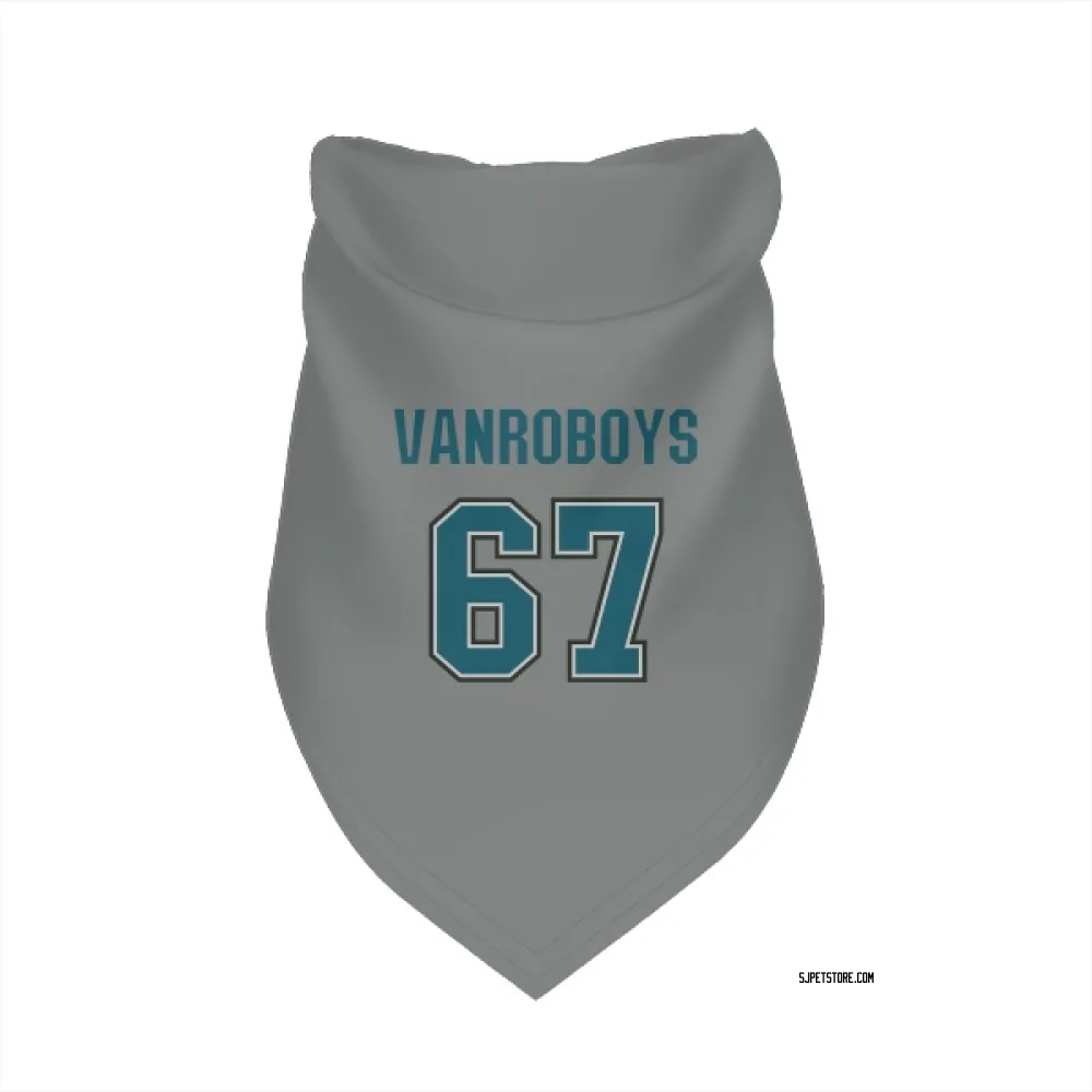 San Jose Sharks Lucas Vanroboys Gray Pet Bandana for Dog & Cat