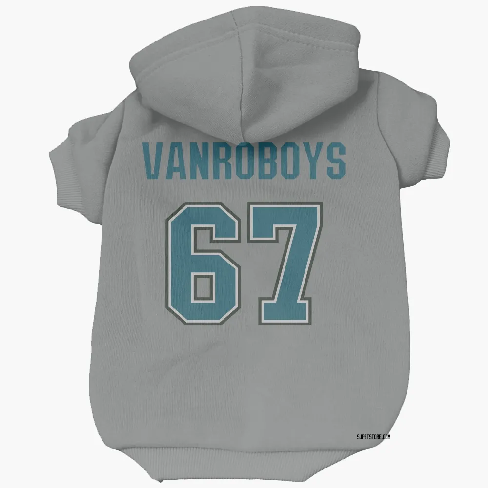 San Jose Sharks Lucas Vanroboys Gray Pet Hoodie for Dog & Cat