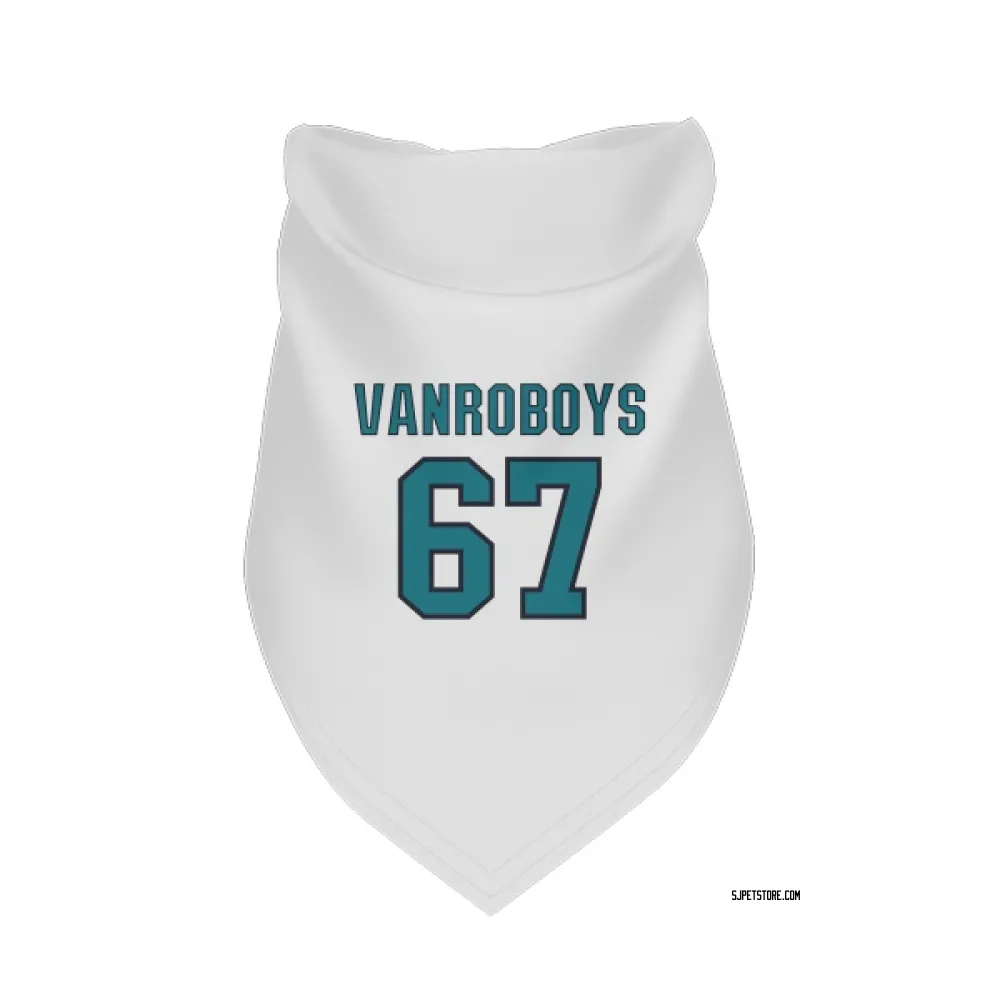 San Jose Sharks Lucas Vanroboys White Pet Bandana for Dog & Cat