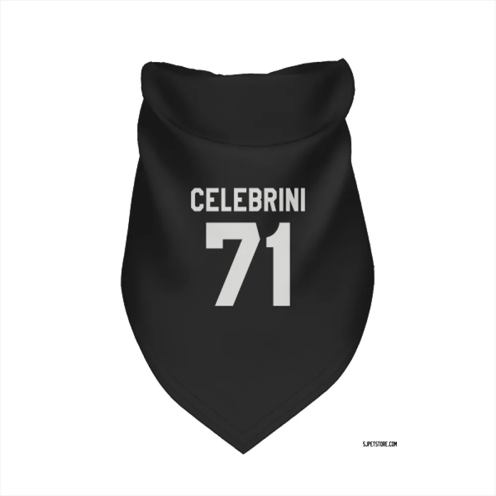 San Jose Sharks Macklin Celebrini Black White Pet Bandana for Dog & Cat
