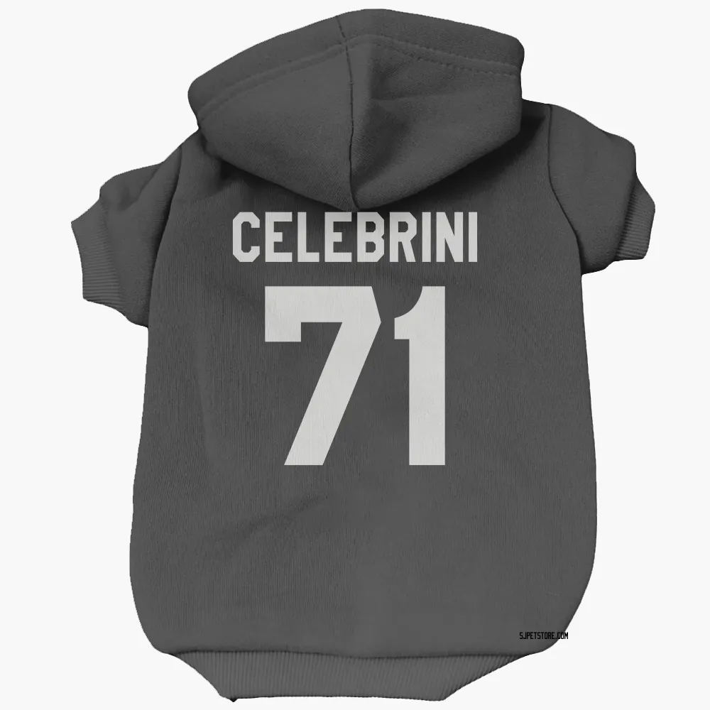 San Jose Sharks Macklin Celebrini Black White Pet Hoodie for Dog & Cat