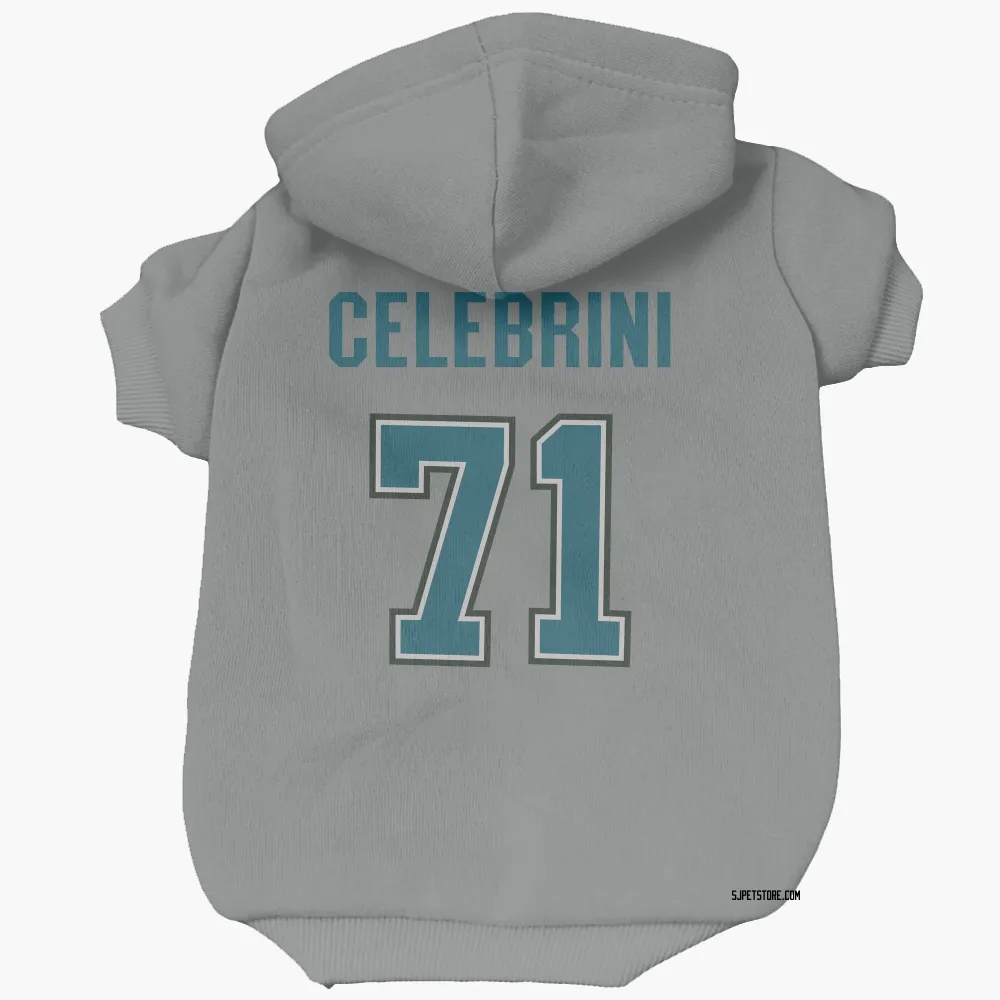 San Jose Sharks Macklin Celebrini Gray Pet Hoodie for Dog & Cat