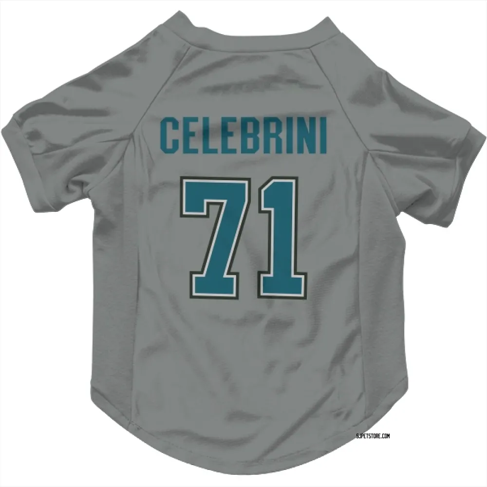 San Jose Sharks Macklin Celebrini Gray Pet Jersey for Dog & Cat