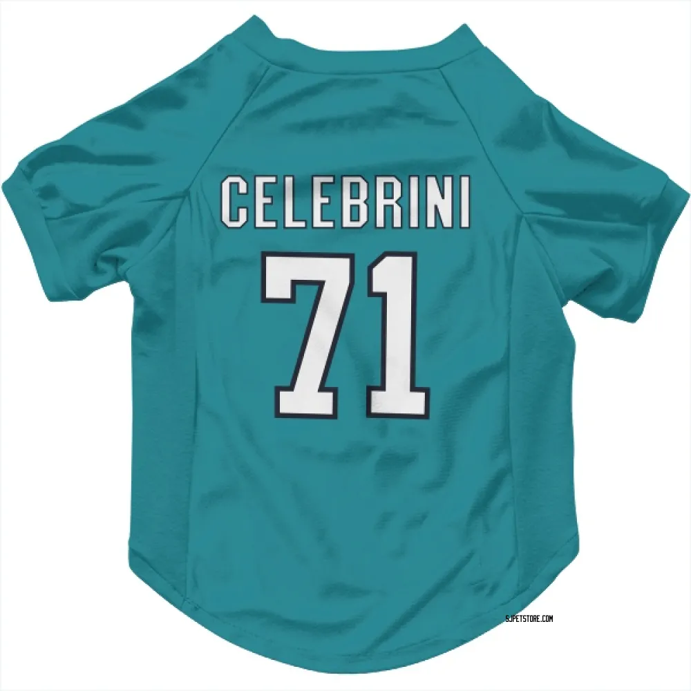 San Jose Sharks Macklin Celebrini Teal Pet Jersey for Dog & Cat