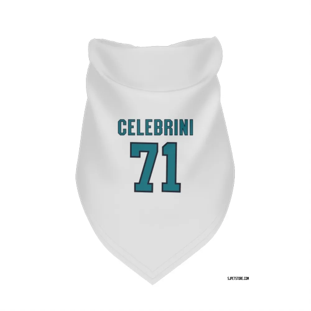 San Jose Sharks Macklin Celebrini White Pet Bandana for Dog & Cat