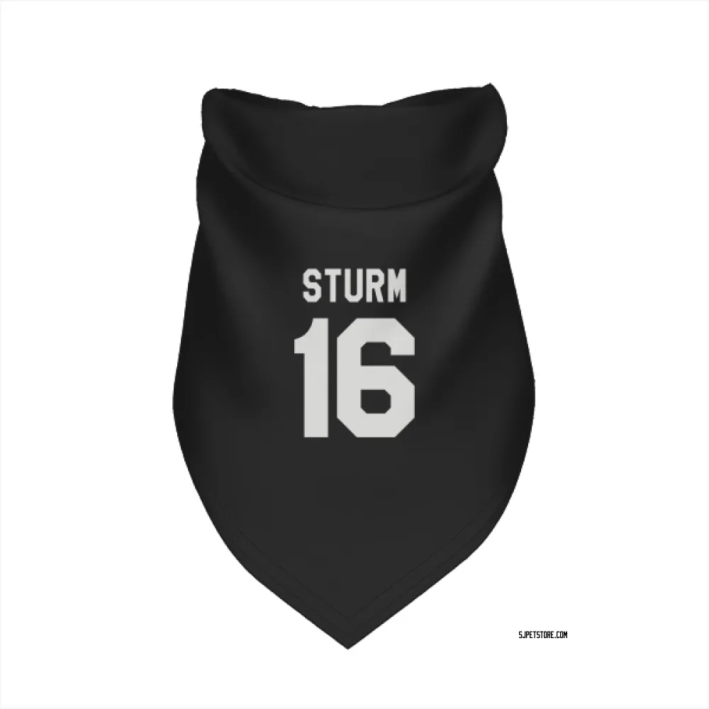 San Jose Sharks Marco Sturm Black White Pet Bandana for Dog & Cat