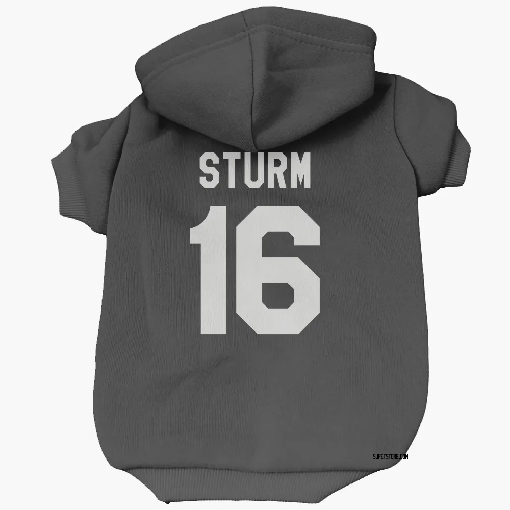 San Jose Sharks Marco Sturm Black White Pet Hoodie for Dog & Cat