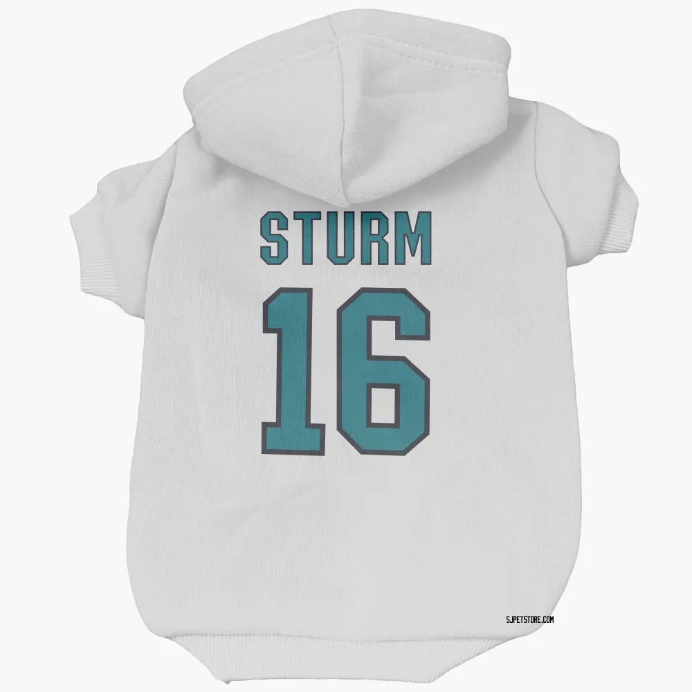 San Jose Sharks Marco Sturm White Pet Hoodie for Dog & Cat