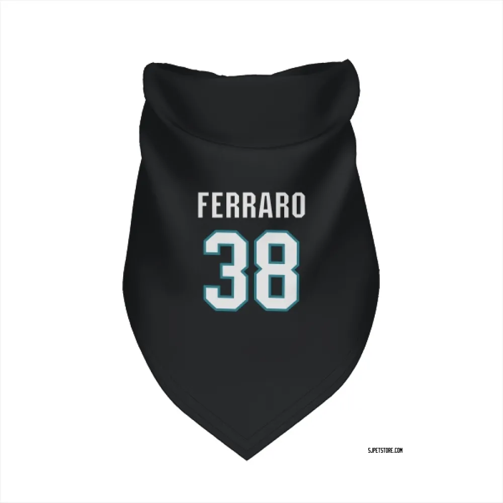 San Jose Sharks Mario Ferraro Black Pet Bandana for Dog & Cat