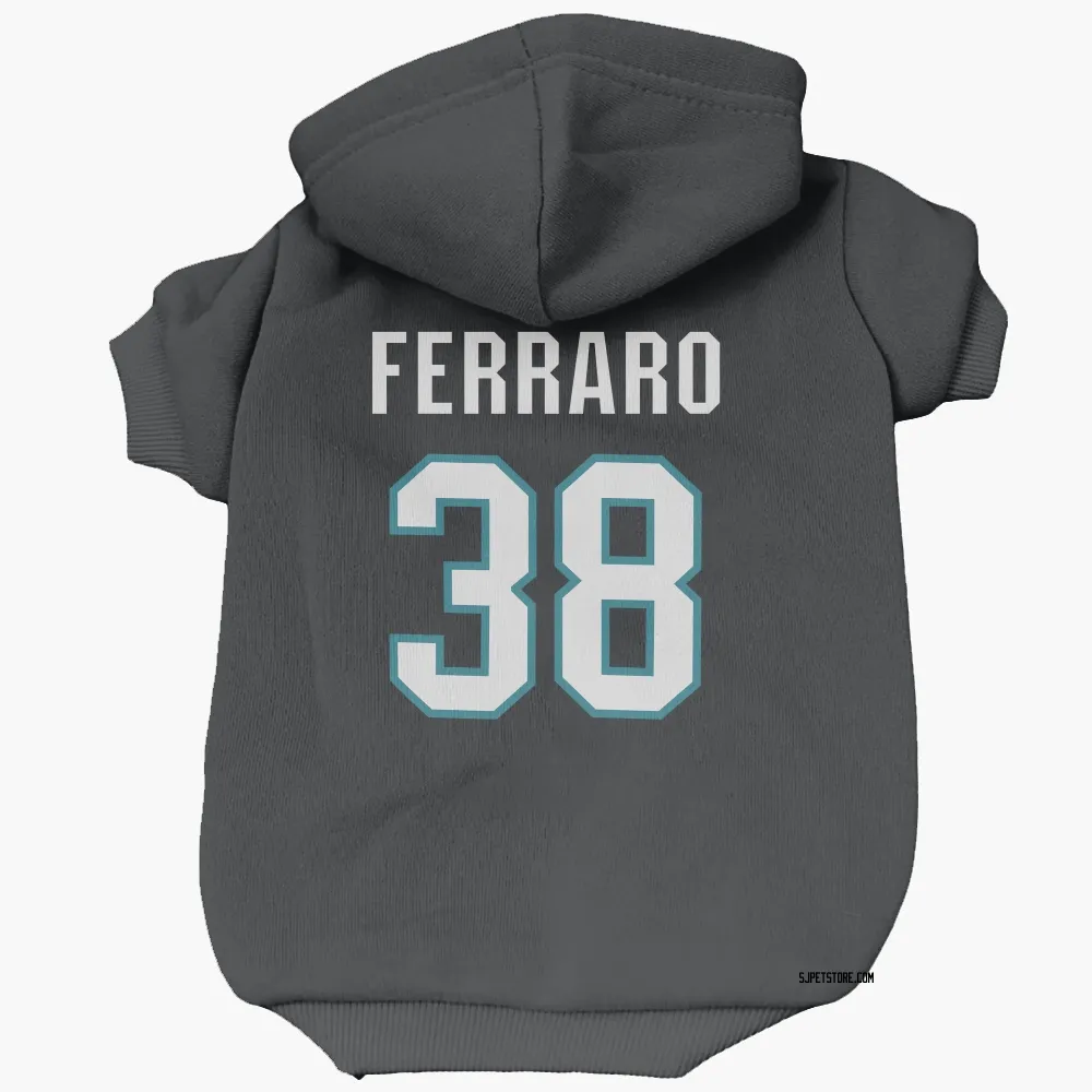 San Jose Sharks Mario Ferraro Black Pet Hoodie for Dog & Cat