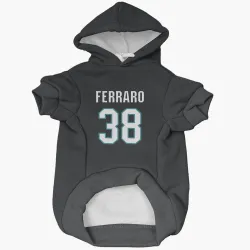 San Jose Sharks Mario Ferraro Black Pet Hoodie for Dog & Cat