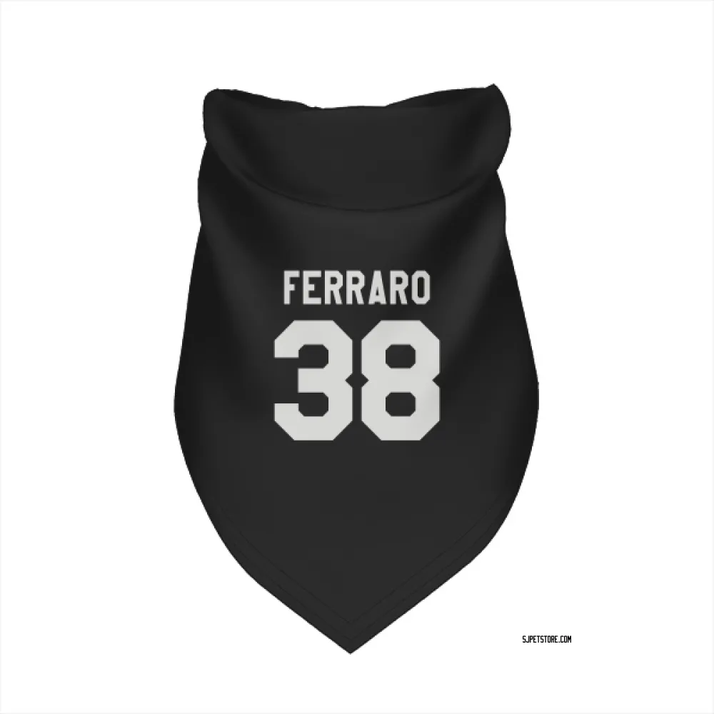 San Jose Sharks Mario Ferraro Black White Pet Bandana for Dog & Cat