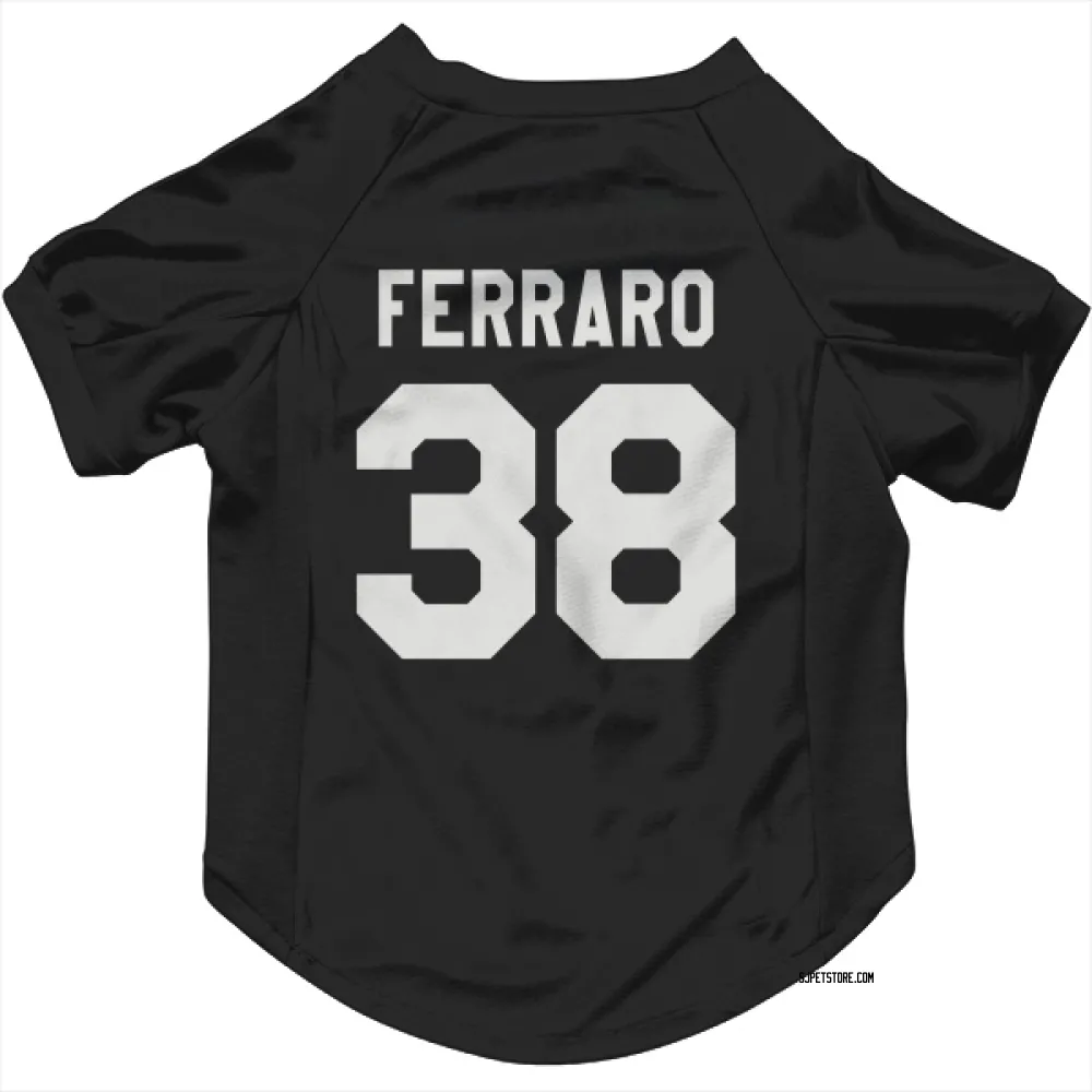 San Jose Sharks Mario Ferraro Black White Pet Jersey for Dog & Cat