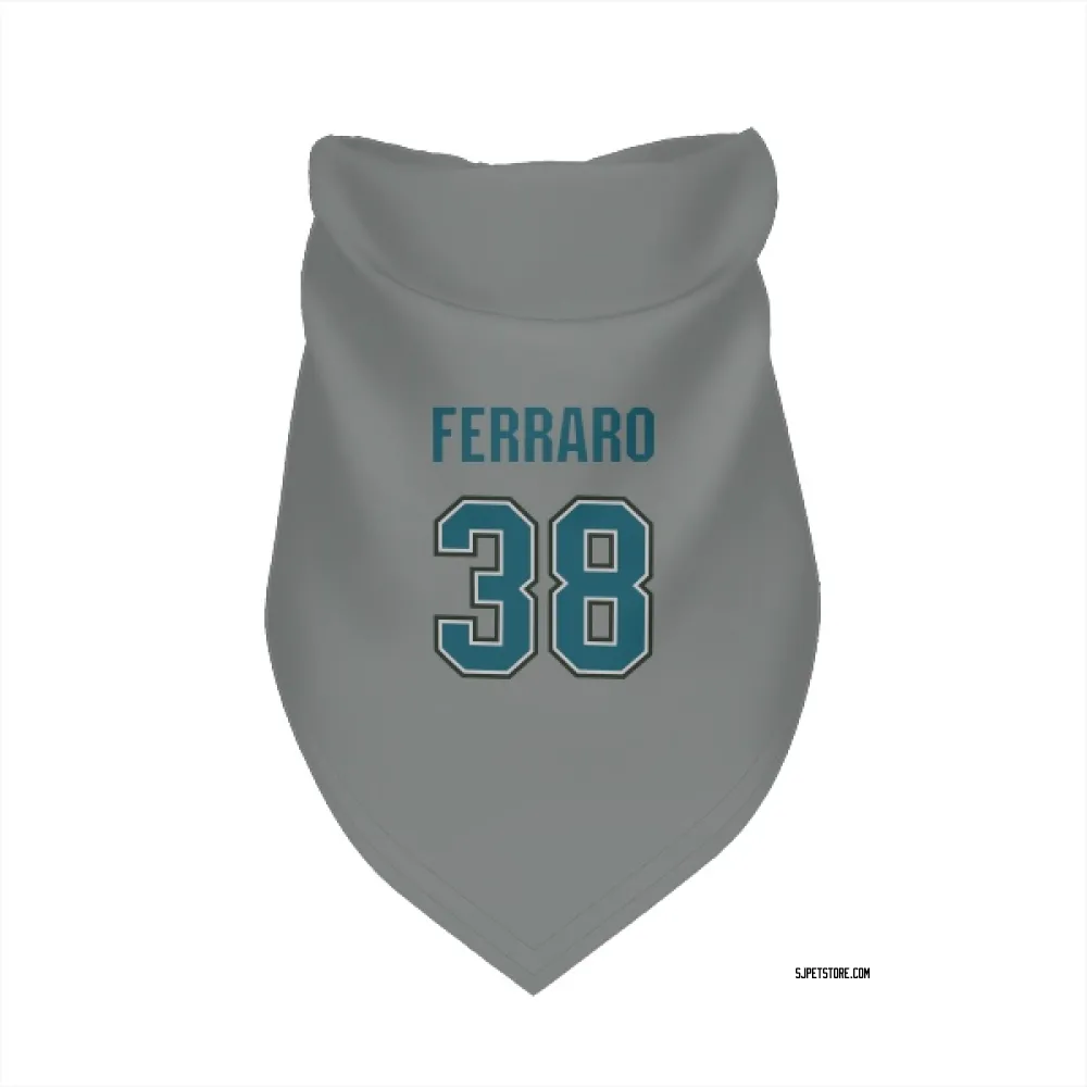 San Jose Sharks Mario Ferraro Gray Pet Bandana for Dog & Cat