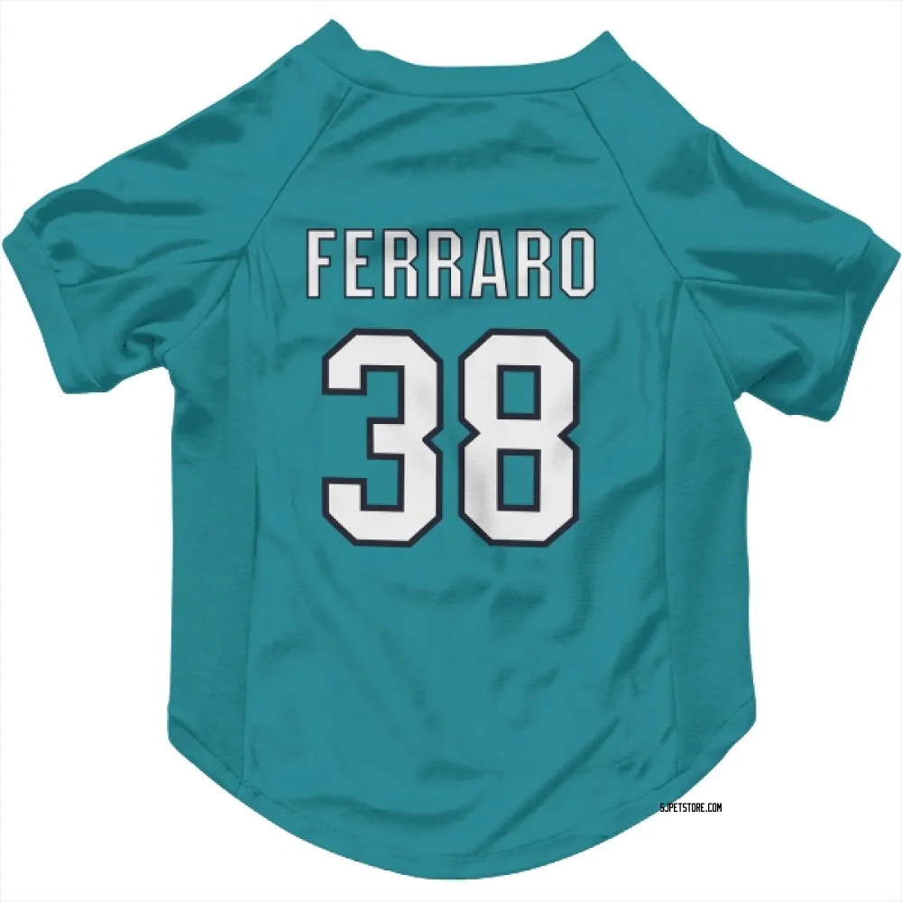 San Jose Sharks Mario Ferraro Teal Pet Jersey for Dog & Cat