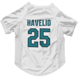 San Jose Sharks Mattias Havelid White Pet Jersey for Dog & Cat