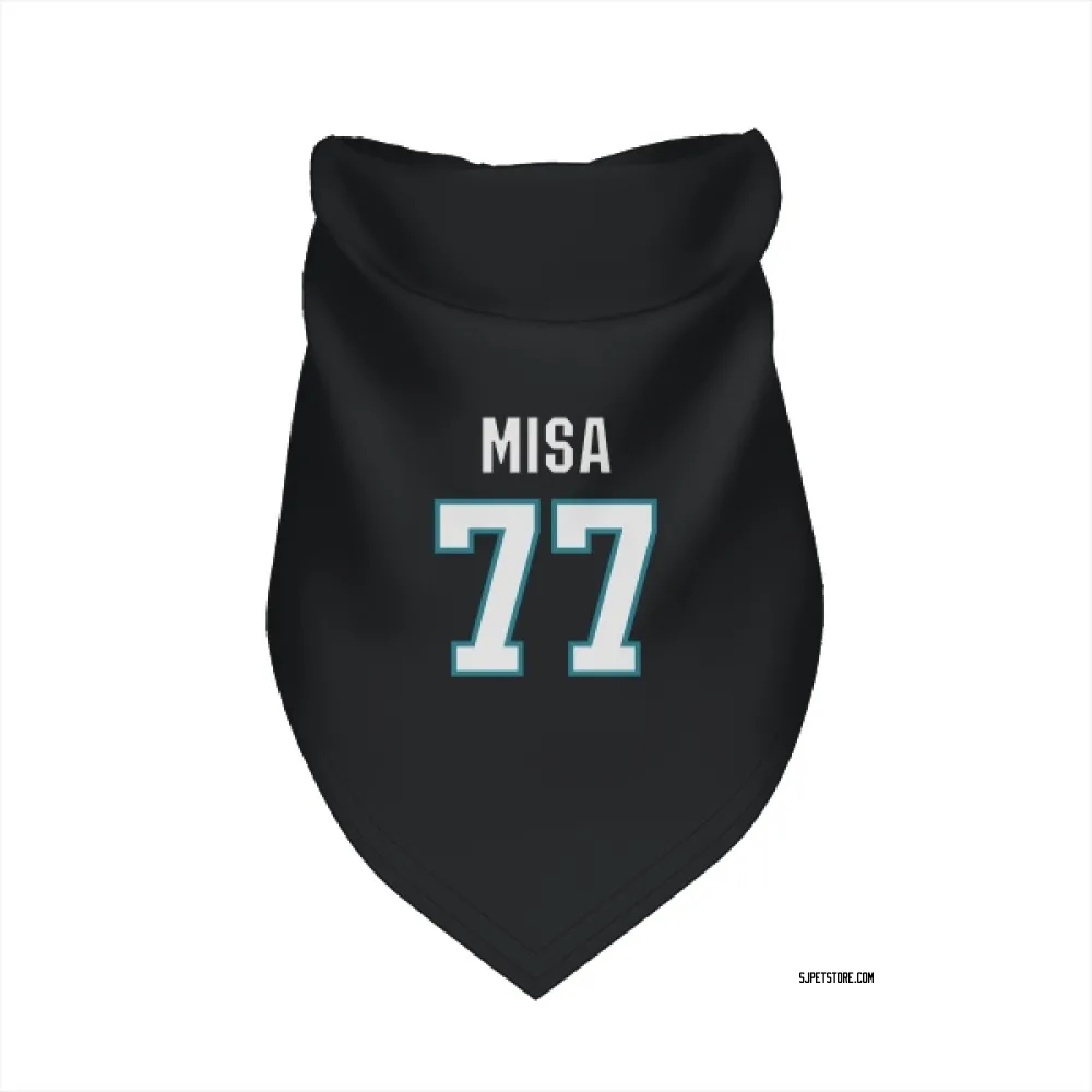 San Jose Sharks Michael Misa Black Pet Bandana for Dog & Cat