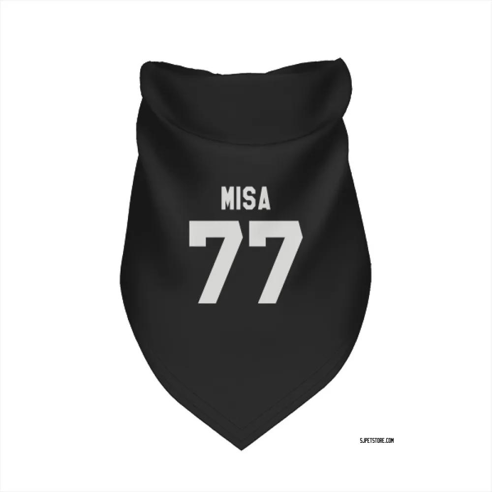 San Jose Sharks Michael Misa Black White Pet Bandana for Dog & Cat