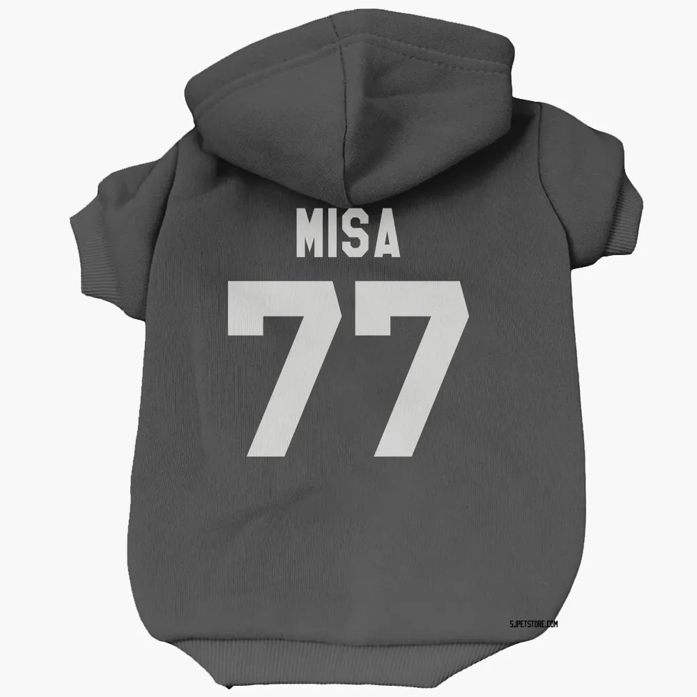 San Jose Sharks Michael Misa Black White Pet Hoodie for Dog & Cat