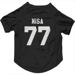 San Jose Sharks Michael Misa Black White Pet Jersey for Dog & Cat