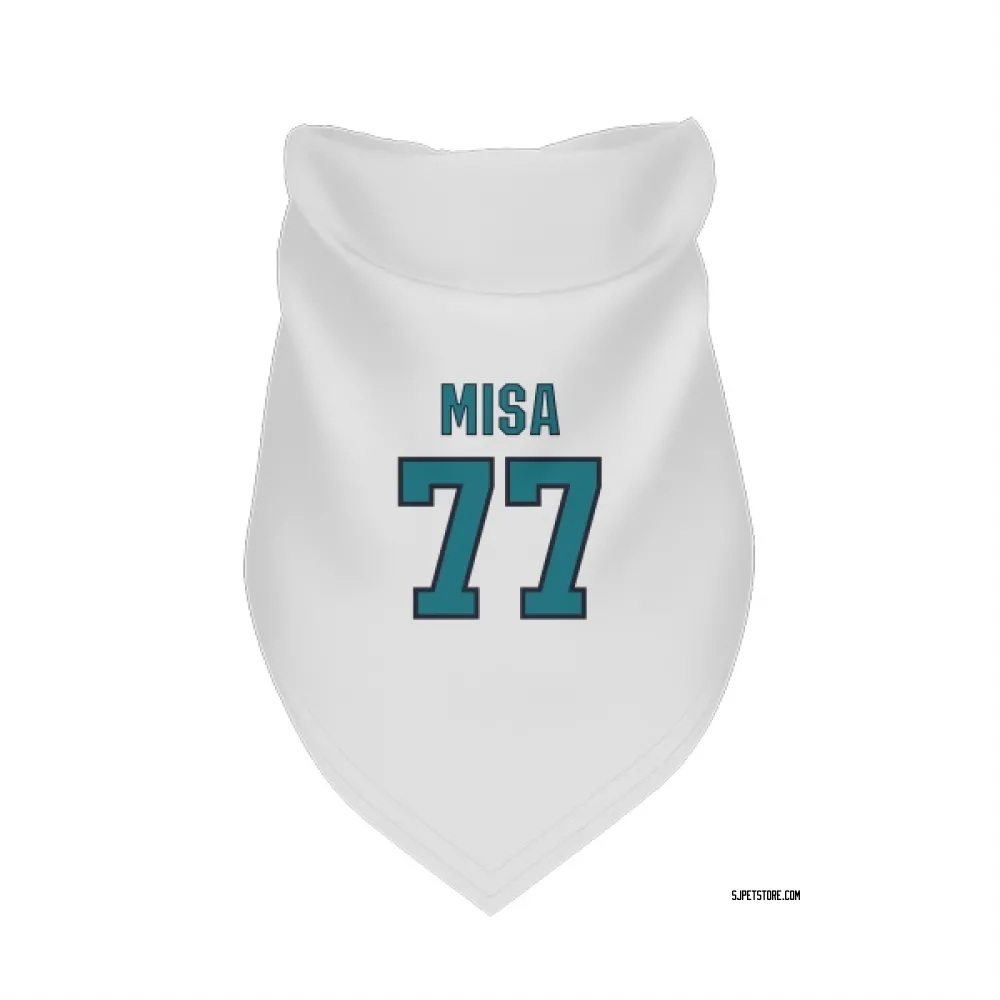 San Jose Sharks Michael Misa White Pet Bandana for Dog & Cat