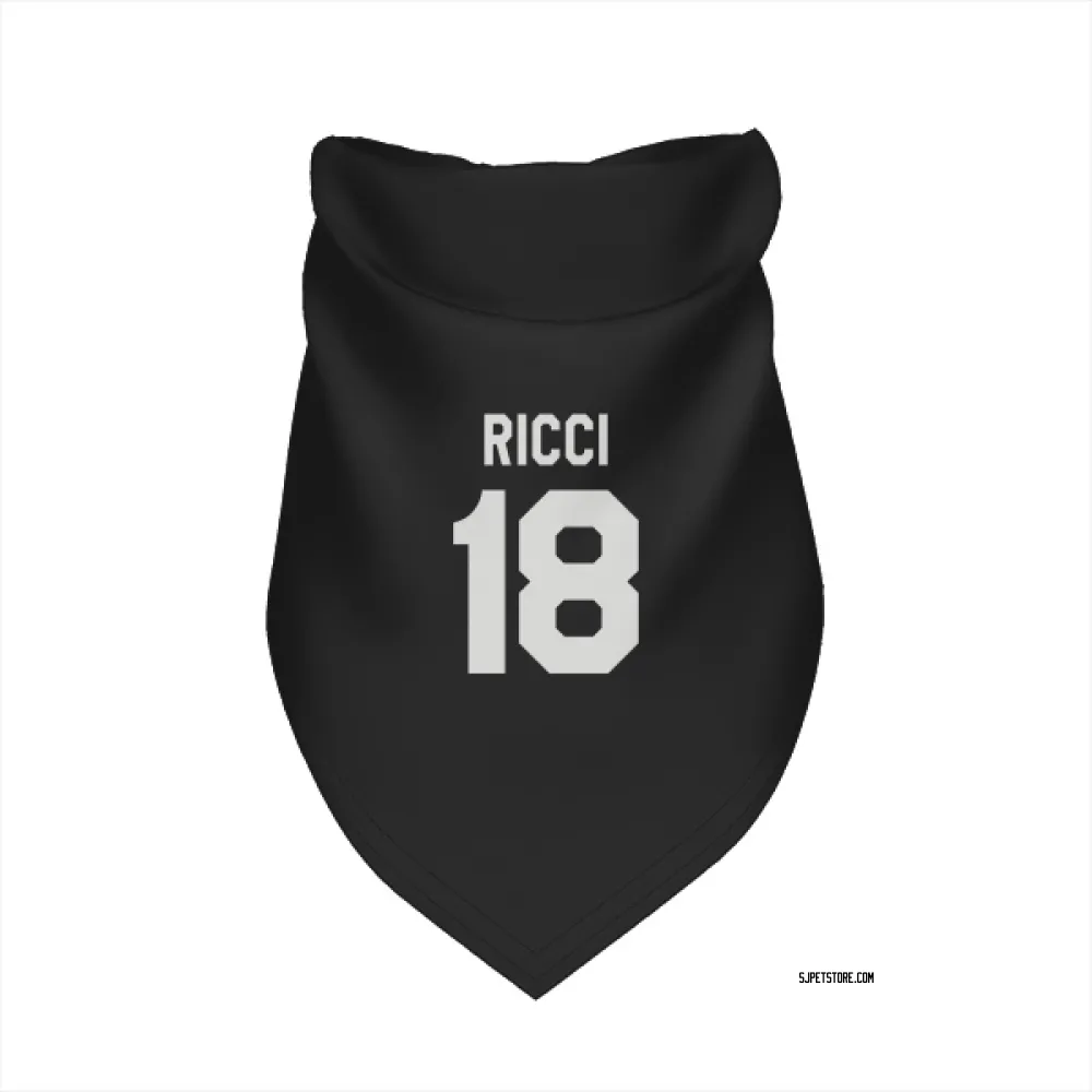 San Jose Sharks Mike Ricci Black White Pet Bandana for Dog & Cat