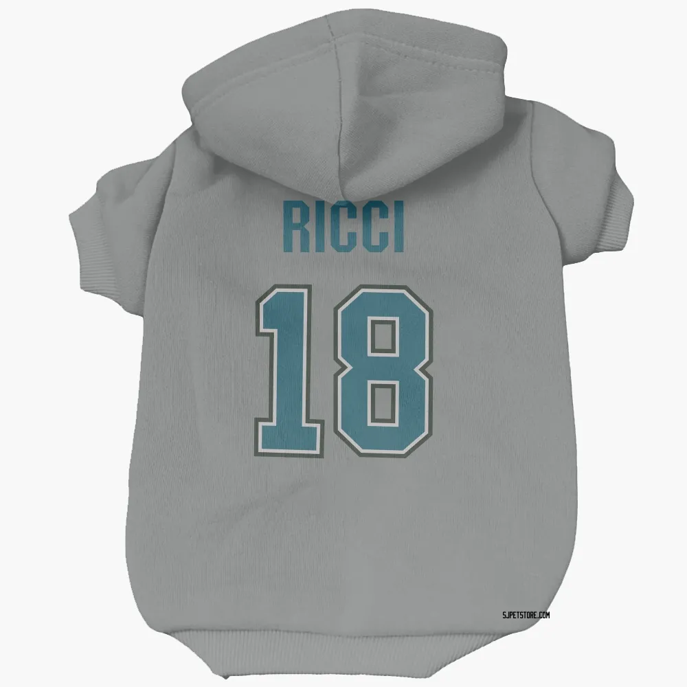 San Jose Sharks Mike Ricci Gray Pet Hoodie for Dog & Cat