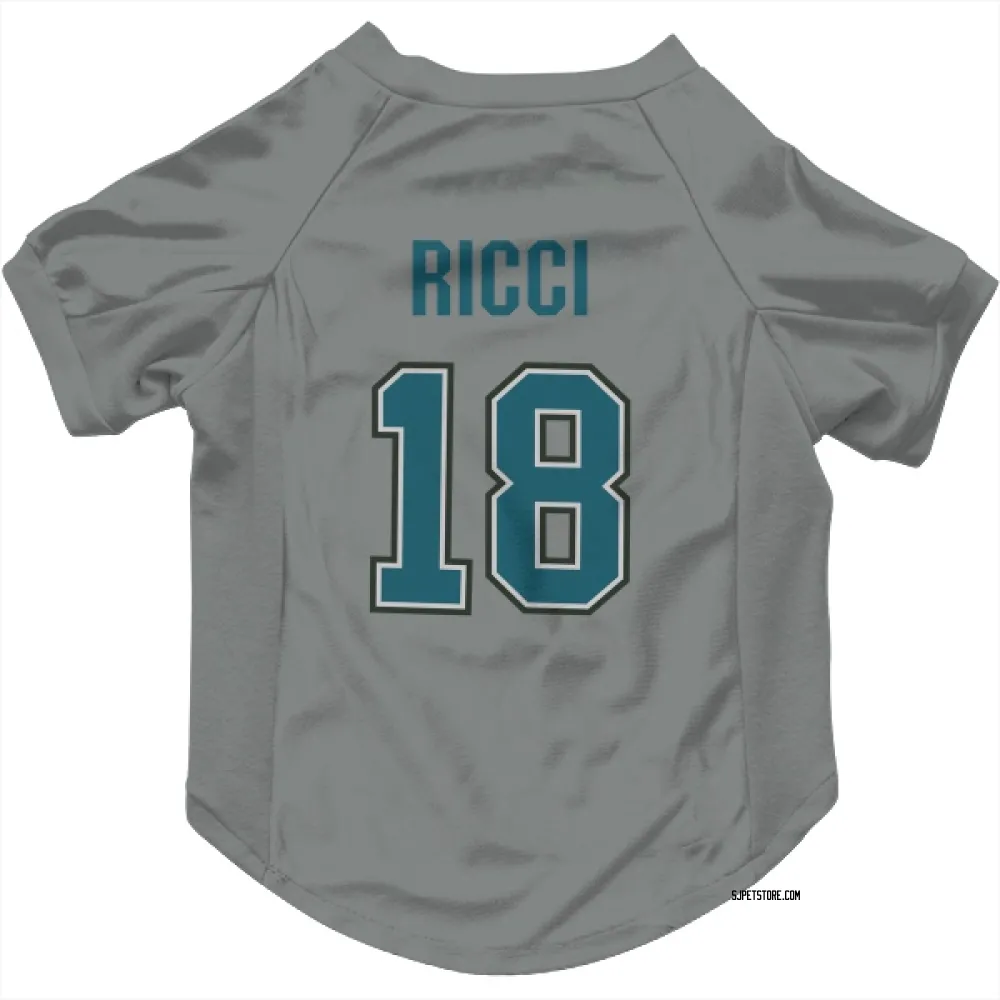 San Jose Sharks Mike Ricci Gray Pet Jersey for Dog & Cat