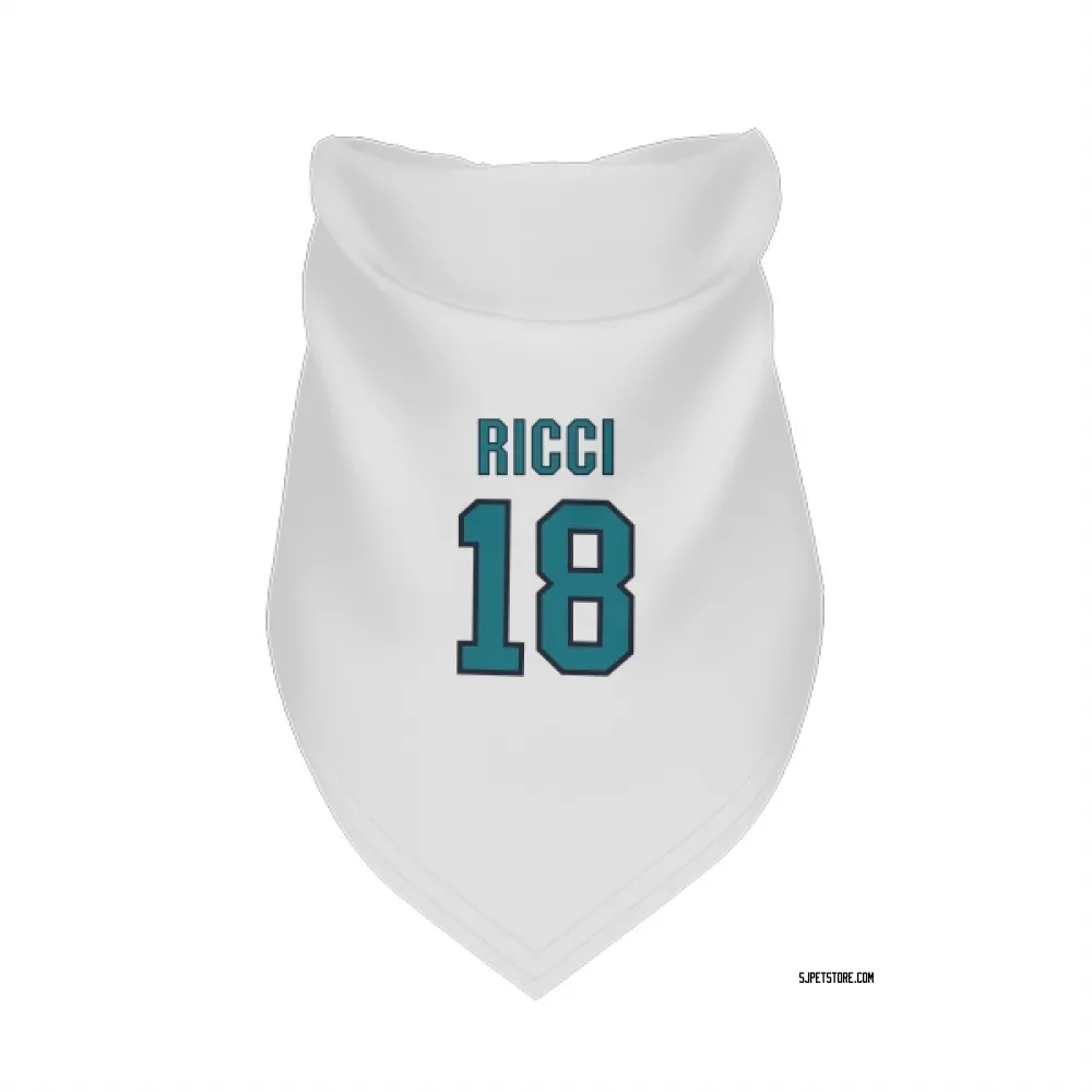 San Jose Sharks Mike Ricci White Pet Bandana for Dog & Cat