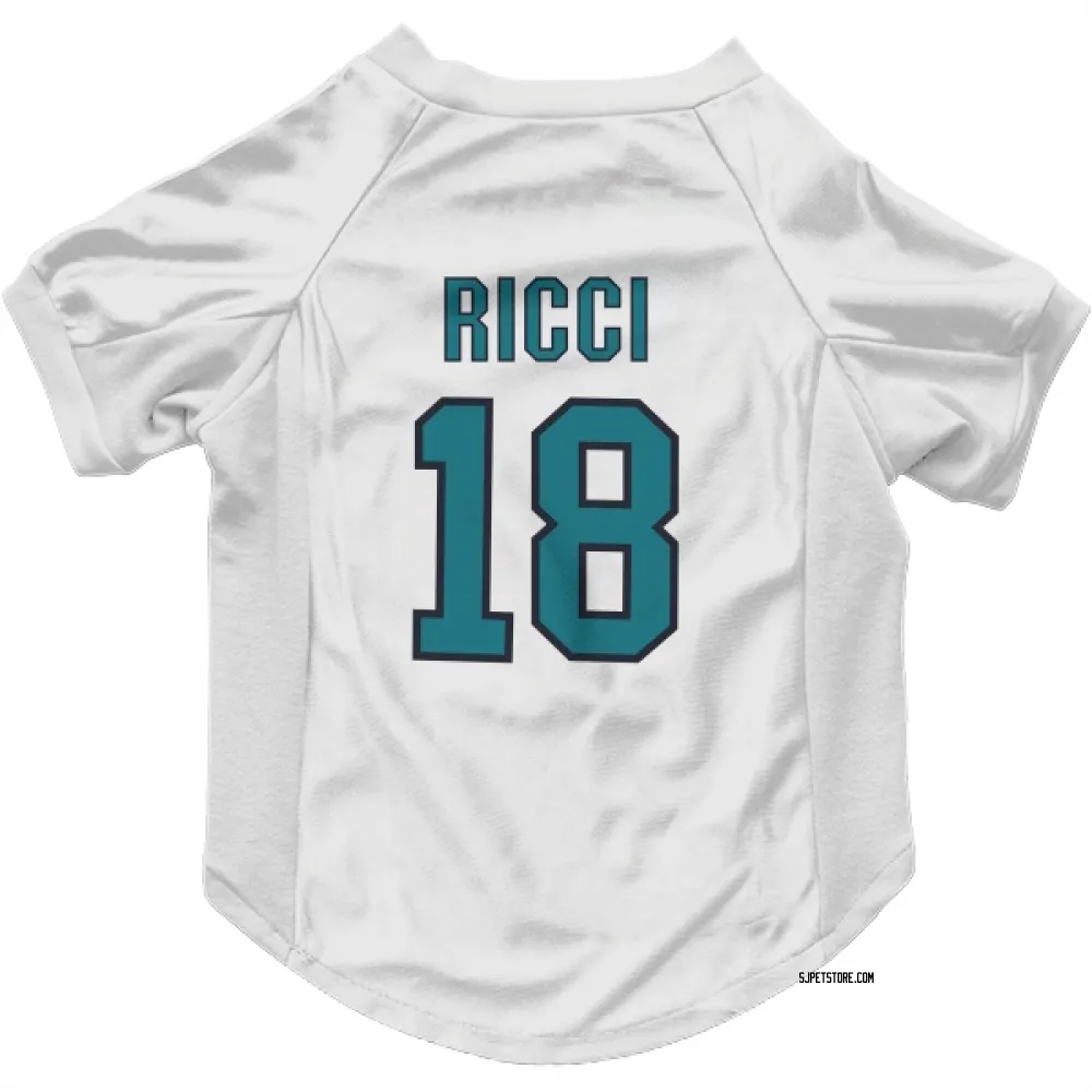 San Jose Sharks Mike Ricci White Pet Jersey for Dog & Cat