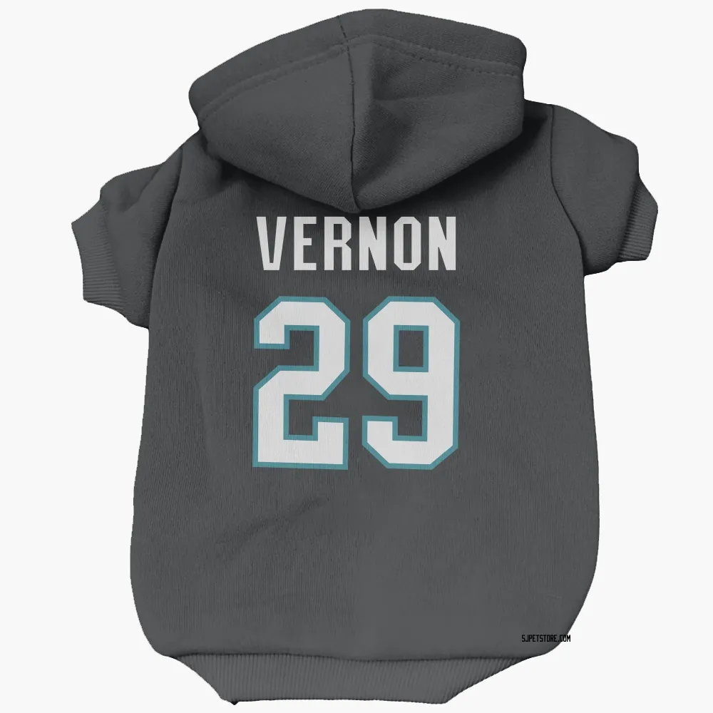 San Jose Sharks Mike Vernon Black Pet Hoodie for Dog & Cat